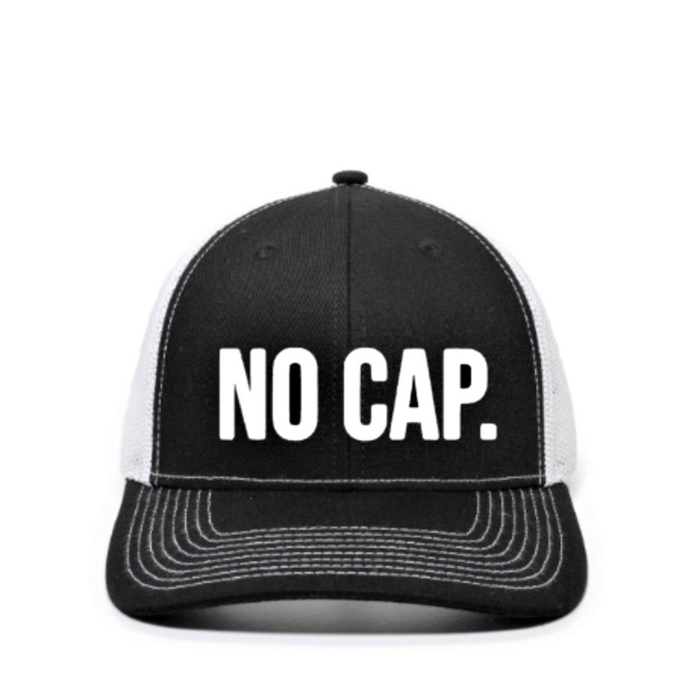 NO CAP. Modern Snapback Hat